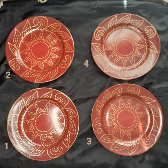 Pier 1 Vtg {4} Boho Matira Salad Plate Set of 4 - Picture 12 of 16